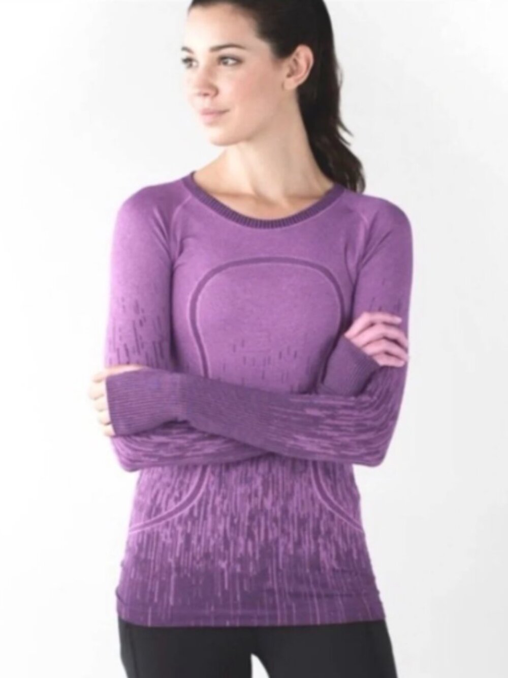 Lululemon Swiftly Tech Long Sleeve Shirt Size 12 Gradient Purple